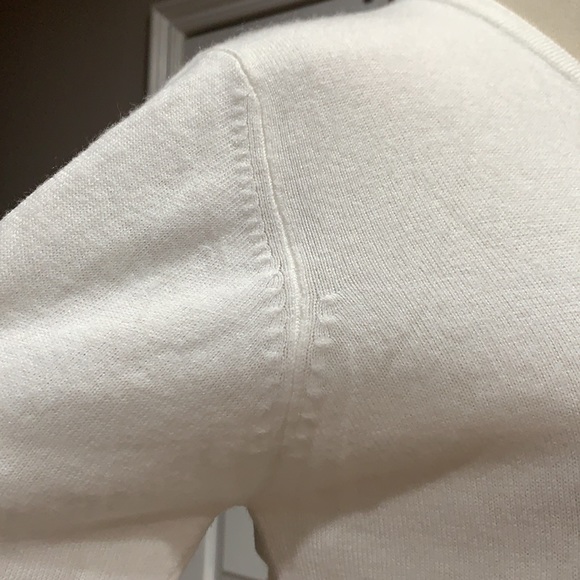 Carolyn Taylor Women Ivory Cardigan M - Picture 4 of 9